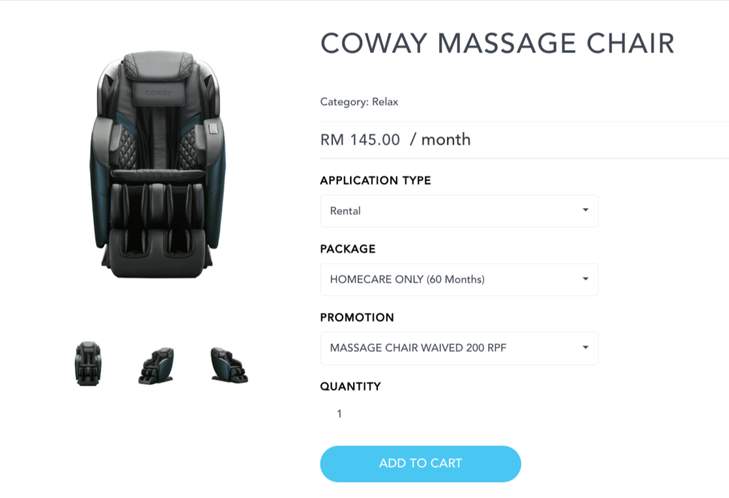 kerusi urut coway massage chair